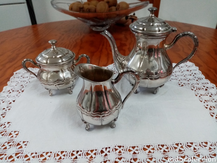 Antig&uuml;edades: Juego de caf&eacute; de alpaca - Foto 1