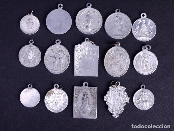 Antig&uuml;edades: MEDALLAS RELIGIOSAS. 15 UDS - Foto 3