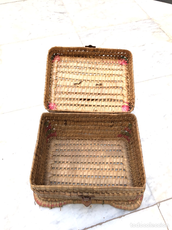 Antig&uuml;edades: Cesta de merienda de anea - Foto 6
