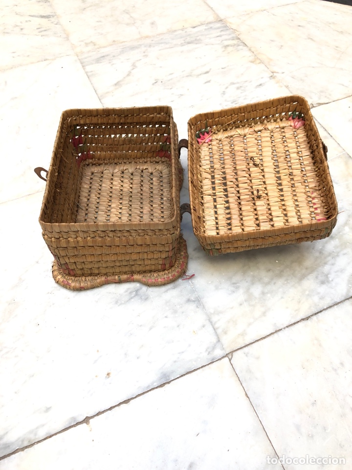 Antig&uuml;edades: Cesta de merienda de anea - Foto 9