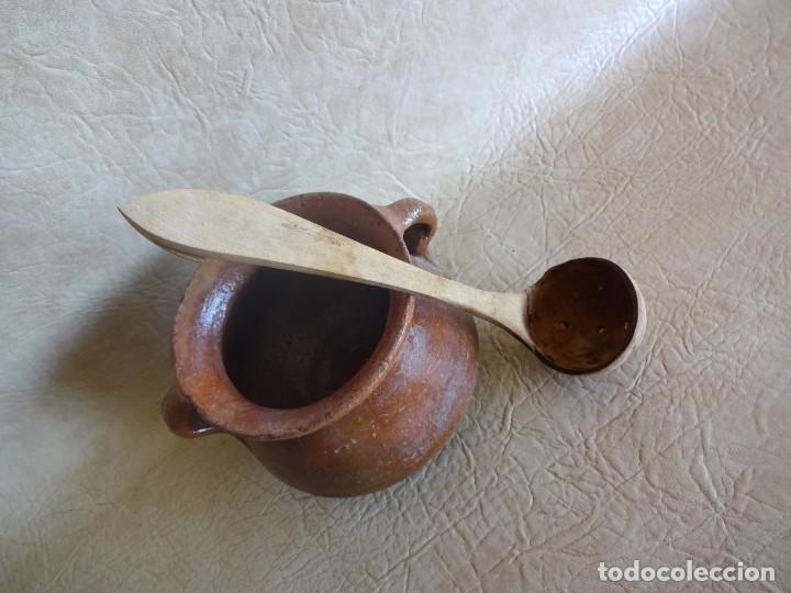 Antig&uuml;edades: antigua olla de barro 16 cm diamentro - Foto 4