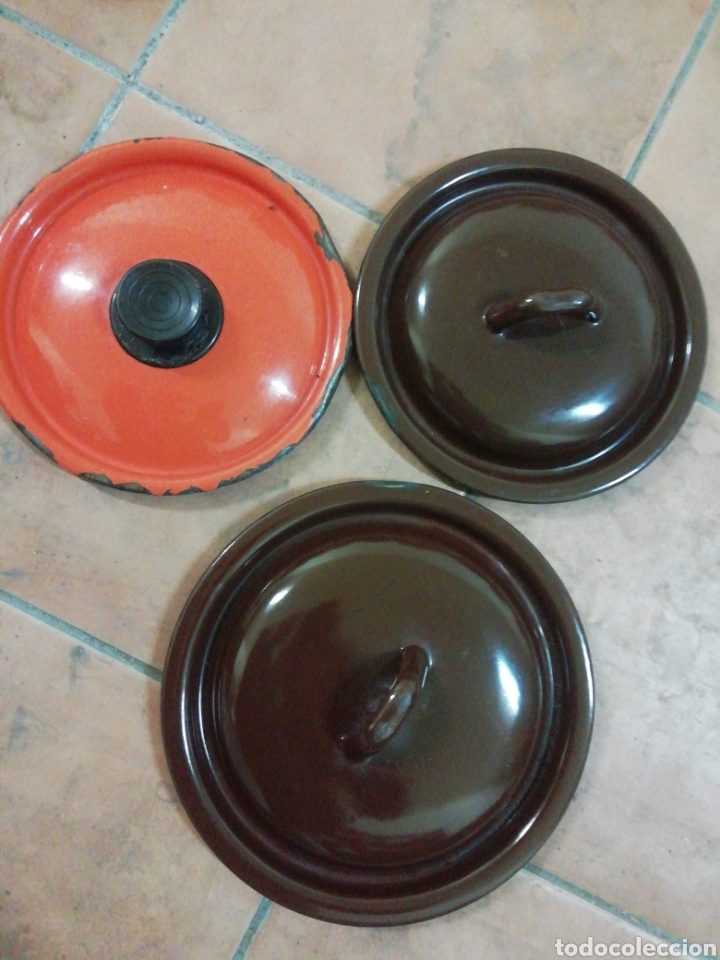 Antig&uuml;edades: Tapas esmaltadas 3&euro; unidad - Foto 3