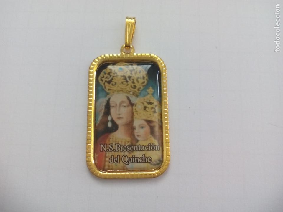 Antiquit&eacute;s: MEDALLA VIRGEN DE N.S. NUESTRA SE&Ntilde;ORA DE LA PRESENTACI&Oacute;N DEL QUINCHE. MEDALLITA RELIGIOSA. ECUADOR.
