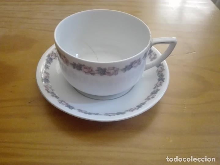 Antig&uuml;edades: Taza de desayuno con su plato - Foto 3