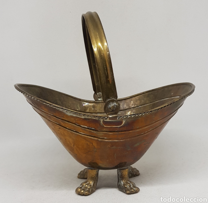 Antig&uuml;edades: Cuenco con asa laton bronce- car74 - Foto 1