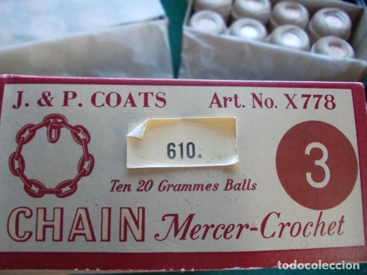Antig&uuml;edades: 8 OVILLOS DE CROCHET 20 GRAMOS CADA UNO COATS - Foto 2