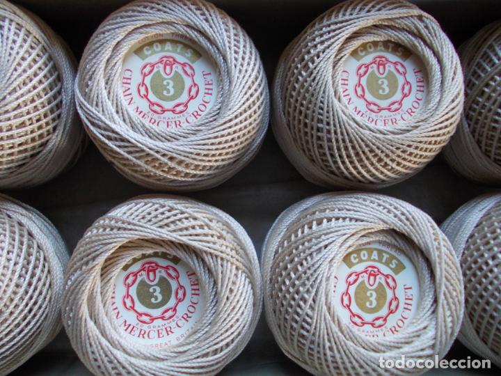 Antig&uuml;edades: 8 OVILLOS DE CROCHET 20 GRAMOS CADA UNO COATS - Foto 4