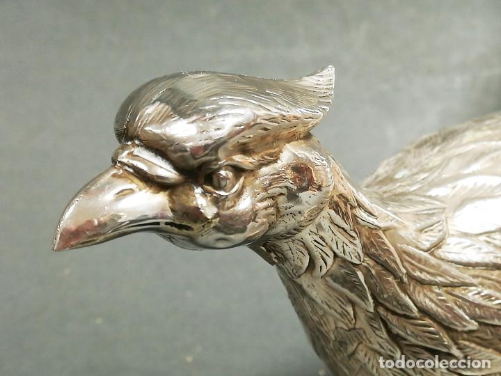 Antig&uuml;edades: FIGURA FAISAN DE ALPACA - Foto 1