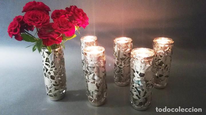 Antig&uuml;edades: FUNDAS DECORATIVAS DE PLATA PARA VASOS ALTOS - Foto 3