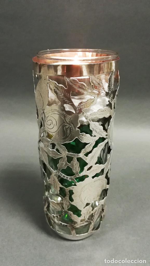 Antig&uuml;edades: FUNDAS DECORATIVAS DE PLATA PARA VASOS ALTOS - Foto 4