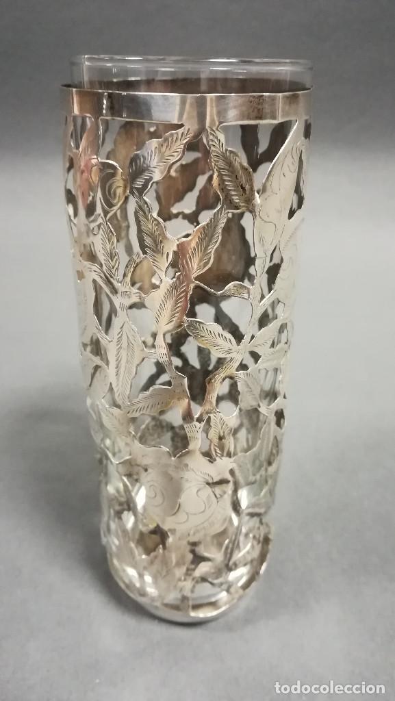 Antig&uuml;edades: FUNDAS DECORATIVAS DE PLATA PARA VASOS ALTOS - Foto 5