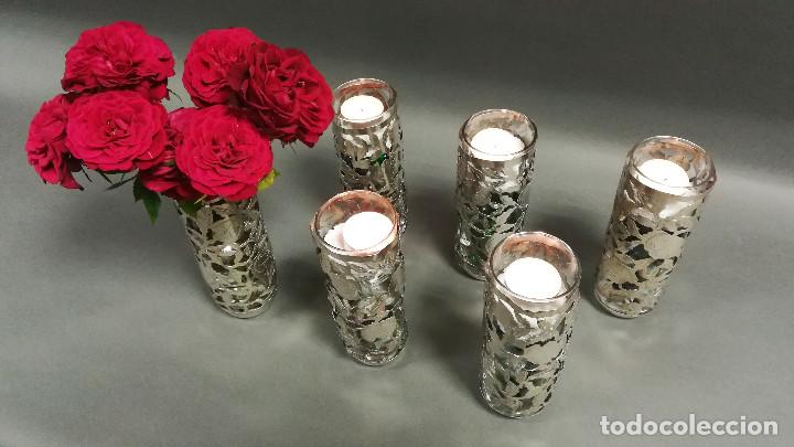 Antig&uuml;edades: FUNDAS DECORATIVAS DE PLATA PARA VASOS ALTOS - Foto 6