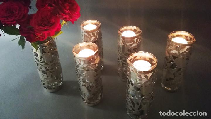 Antig&uuml;edades: FUNDAS DECORATIVAS DE PLATA PARA VASOS ALTOS - Foto 10
