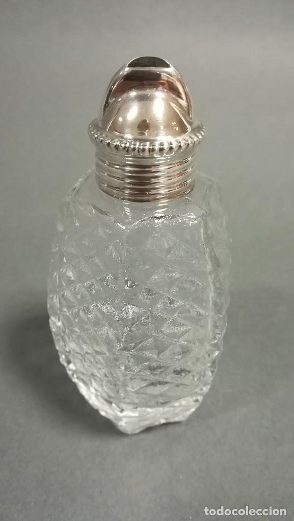 Antig&uuml;edades: SALERO DE PLATA Y CRISTAL TALLADO - Foto 3