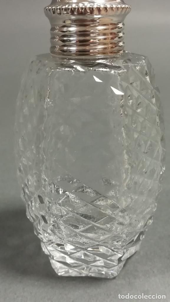 Antig&uuml;edades: SALERO DE PLATA Y CRISTAL TALLADO - Foto 4