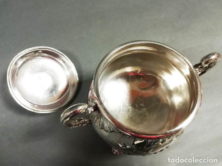 Antig&uuml;edades: JUEGO CAFE DE ALPACA, CAFETERA, LECHERA, AZUCARERO - Foto 6
