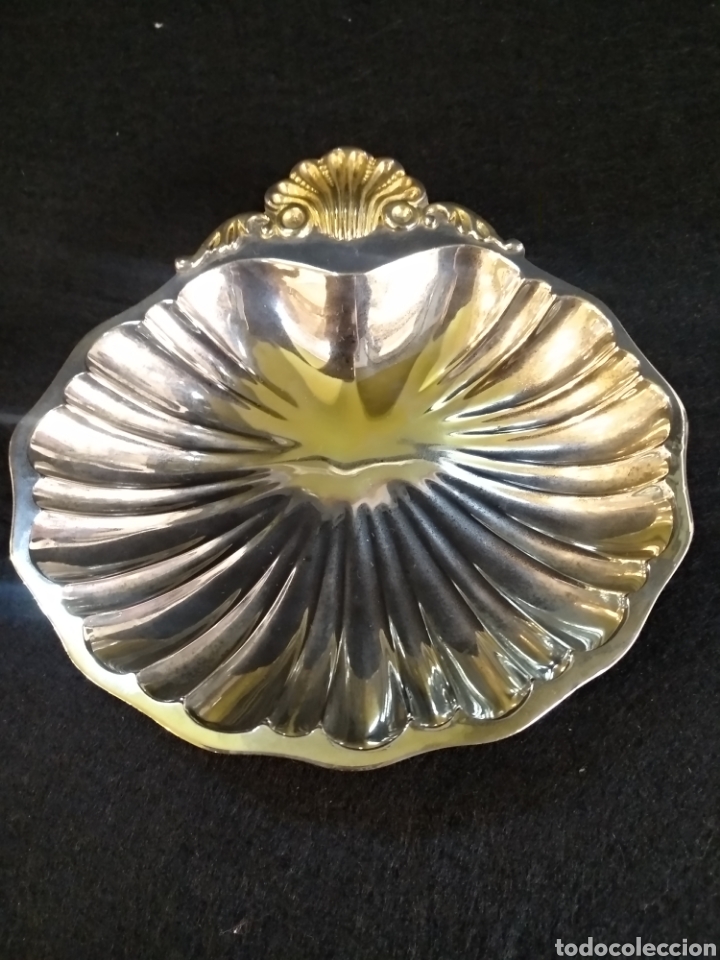 Antig&uuml;edades: Benditera ba&ntilde;ada en plata. 13cm x 12,5cm - Foto 1