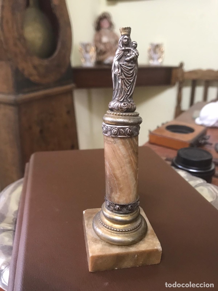 Antig&uuml;edades: Virgen de plata y alabastro &mdash; S. XIX - Foto 2