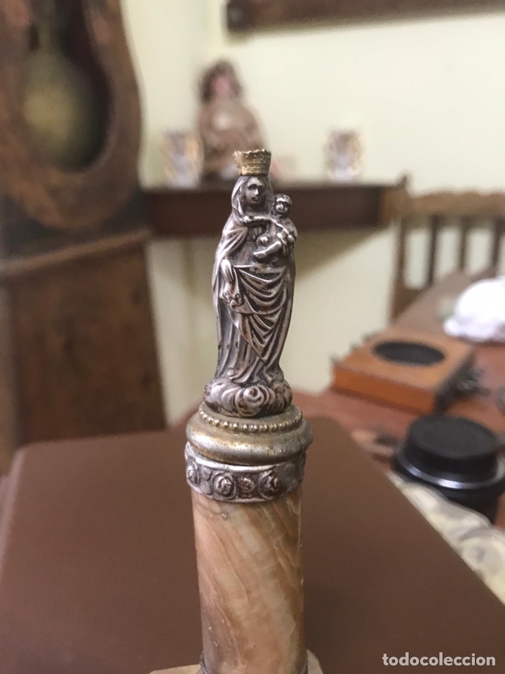 Antig&uuml;edades: Virgen de plata y alabastro &mdash; S. XIX - Foto 3