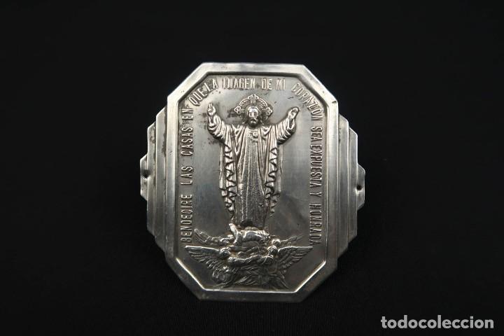 Antig&uuml;edades: Antigua Placa Religiosa de Plata - Foto 1