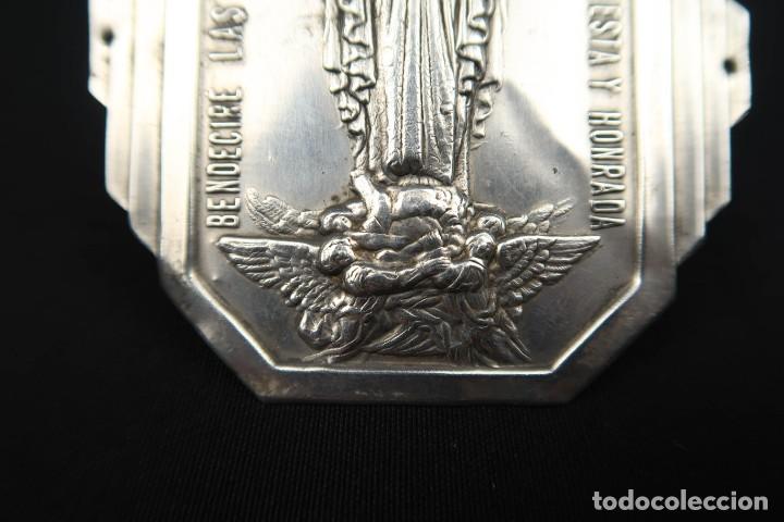 Antig&uuml;edades: Antigua Placa Religiosa de Plata - Foto 2