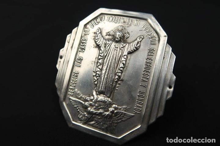Antig&uuml;edades: Antigua Placa Religiosa de Plata - Foto 3