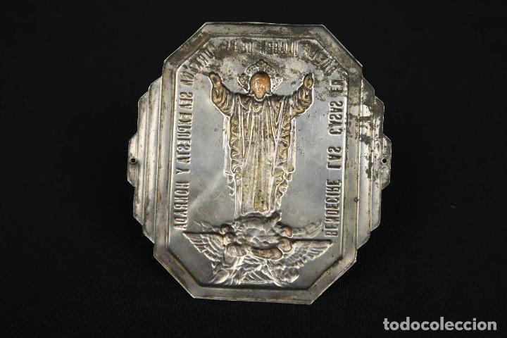 Antig&uuml;edades: Antigua Placa Religiosa de Plata - Foto 5