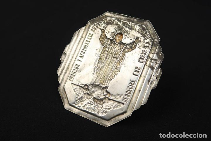 Antig&uuml;edades: Antigua Placa Religiosa de Plata - Foto 6