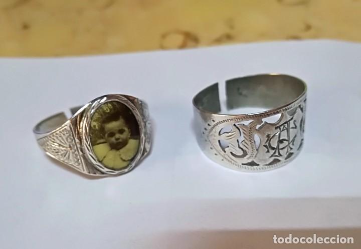 Antig&uuml;edades: DOS ANILLOS DE PLATA ANTIGUOS. - Foto 3