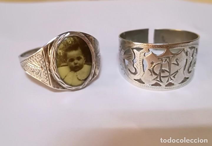 Antig&uuml;edades: DOS ANILLOS DE PLATA ANTIGUOS. - Foto 4