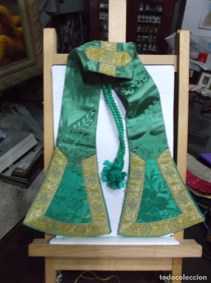 Antig&uuml;edades: 29 - MANIPULO SACERDOTAL VERDE Y ORO - Foto 1