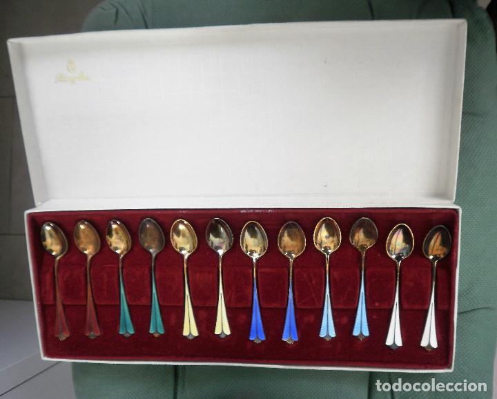Antig&uuml;edades: Estuche con cucharas. - Foto 3