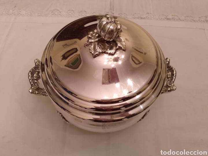 Antig&uuml;edades: SOPERA DE ALPACA CON BA&Ntilde;O DE PLATA - Foto 2