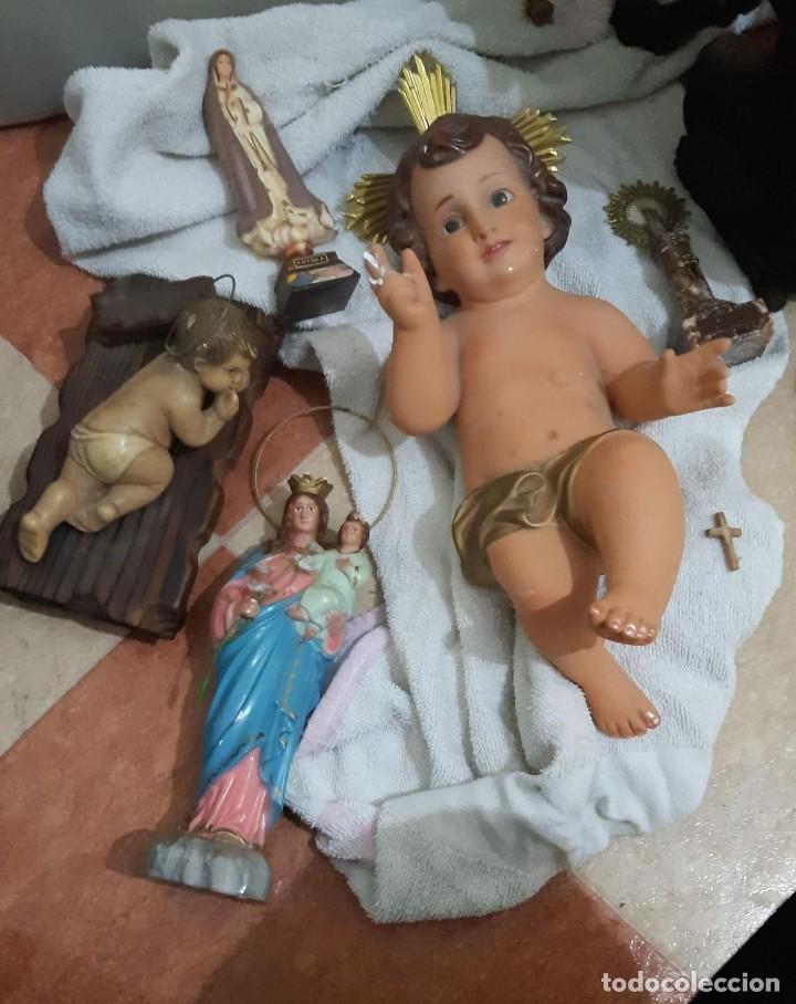 Antig&uuml;edades: CONJUNTO DE FIGURAS RELIGIOSAS O SANTOS - Foto 1