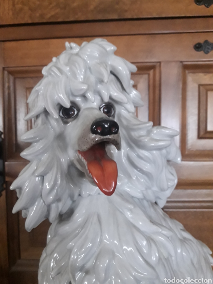 Antig&uuml;edades: Perro de porcelana de Algora, numerado - Foto 2