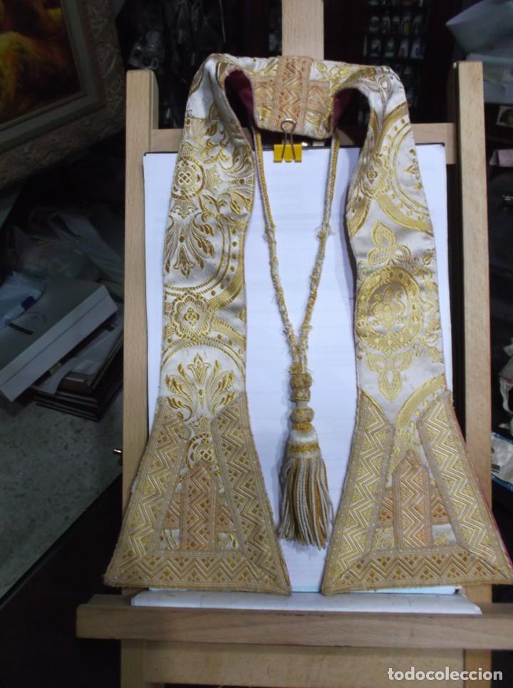 Antig&uuml;edades: 32 - MANIPULO SACERDOTAL ORO Y CREMA - Foto 1