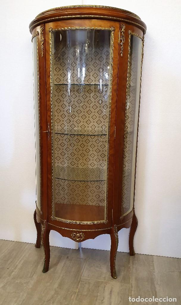 Antig&uuml;edades: VITRINA LUIS XV EN FORMA CURVADA - Foto 4