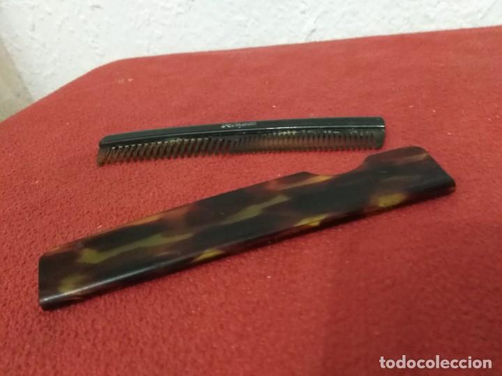 Antig&uuml;edades: antiguo peine rizex con funda - Foto 2