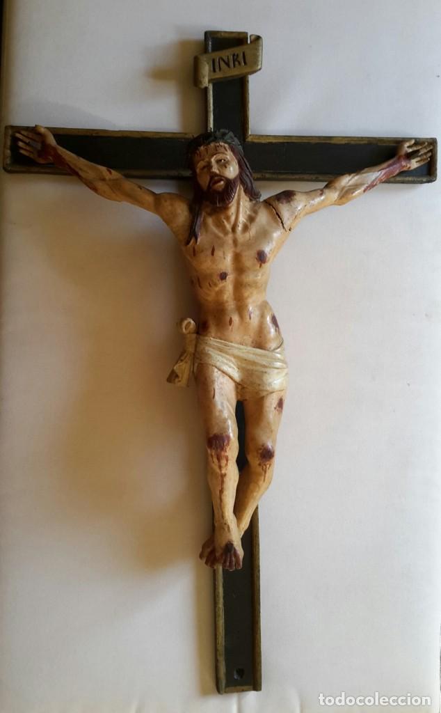 Antig&uuml;edades: Excepcional Jesucristo de madera policromada - Foto 6