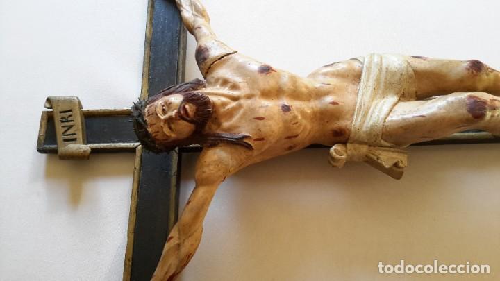 Antig&uuml;edades: Excepcional Jesucristo de madera policromada - Foto 2