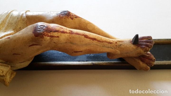 Antig&uuml;edades: Excepcional Jesucristo de madera policromada - Foto 7