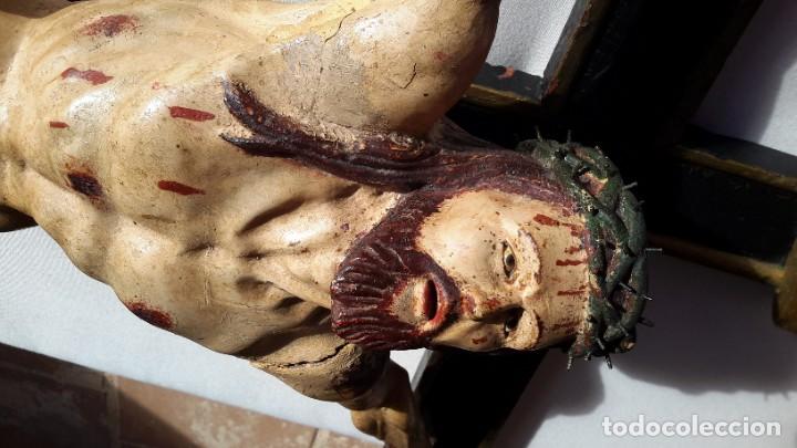 Antig&uuml;edades: Excepcional Jesucristo de madera policromada - Foto 15