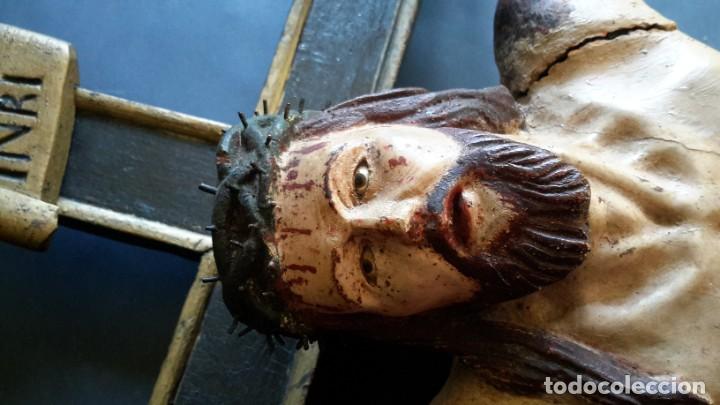 Antig&uuml;edades: Excepcional Jesucristo de madera policromada - Foto 17