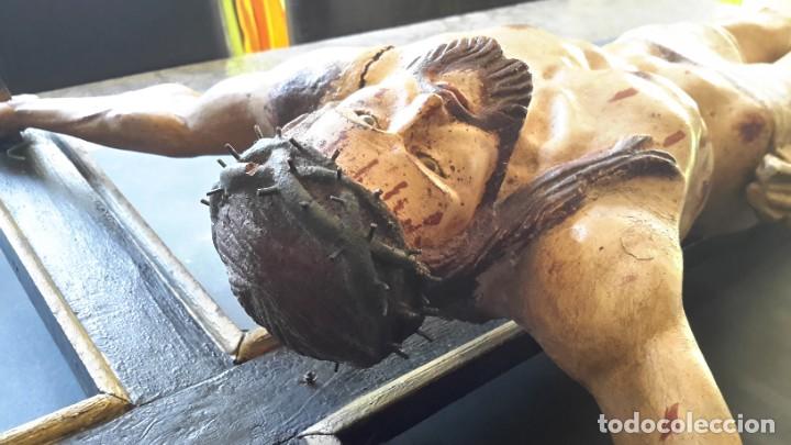 Antig&uuml;edades: Excepcional Jesucristo de madera policromada - Foto 21