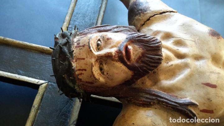 Antig&uuml;edades: Excepcional Jesucristo de madera policromada - Foto 24