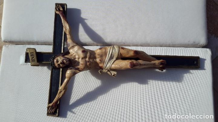 Antig&uuml;edades: Excepcional Jesucristo de madera policromada - Foto 25
