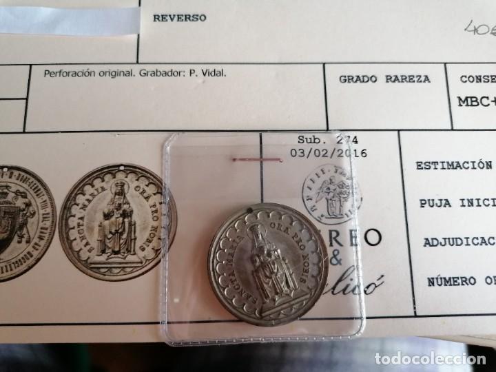 Antiquit&auml;ten: MEDALLA MILENARIO DE MONTSERRAT ** CERTIFICADA * A&Ntilde;O 1880