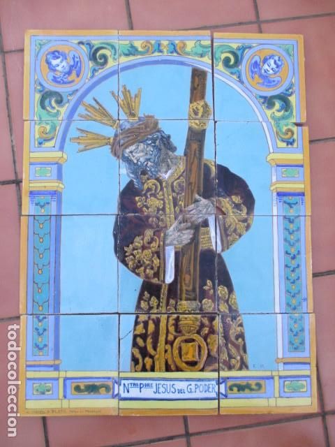 Antig&uuml;edades: retablo ceramico azulejos (Gran Poder) Enrique Marmol - Foto 1