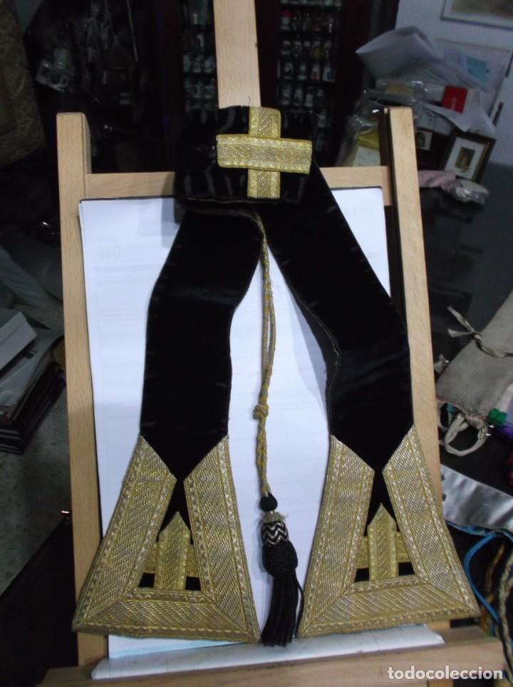 Antig&uuml;edades: 38 - MANIPULO SACERDOTAL NEGRO Y ORO. - Foto 1