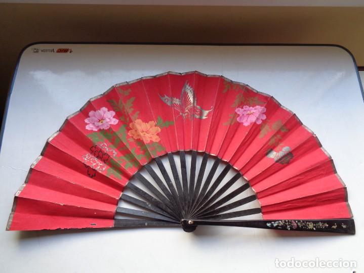 Antig&uuml;edades: GRAN ABANICO ANTIGUO ORIENTAL - Foto 1